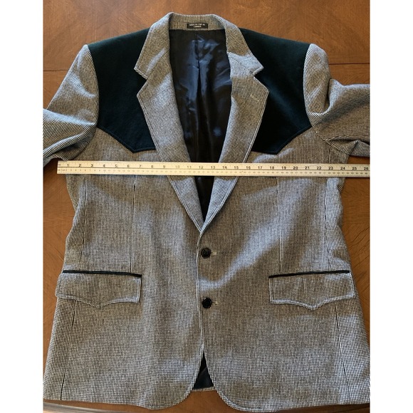 Dallas By Paragon Western‎ Cowboy Yoke Sports Coat Suit Jacket Blazer Men's 48R - Picture 8 of 12